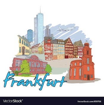 Frankfurt doodles vector image