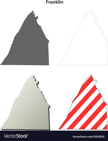 Franklin Map Icon Set vector image