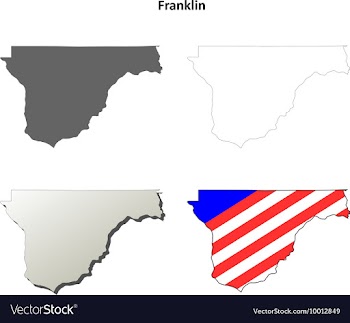 Franklin Map Icon Set vector image