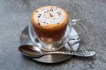 Frappucino on Clear Glass Cup
