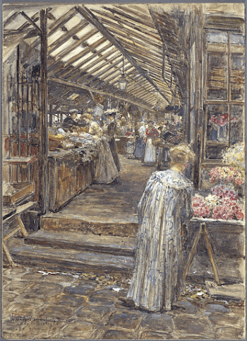 Frédéric-Anatole Houbron (1851-1908). "Le marché | Free Photo - rawpixel