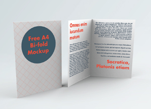 Free A4 Bi-Fold Brochure Mockup With 14 Styles omnes enim iucundum free a4 bi-fold mockup motum socratica, platonis etiam 