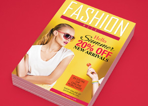 Free A4 Bundle Flyer Mockup PSD Template fashion summer 20% off new arrivals nstore online plrchase hof onle at 