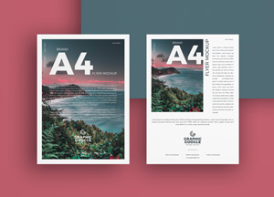 Free A4 Flyer Mockup For Branding a4 a4 hocp 