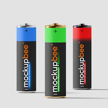 Free AA / AAA Battery Mockup
