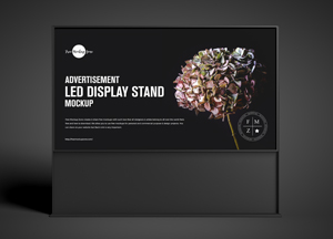 Free Advertisement LED Display Stand Mockup advertisement led display stand mockup 
