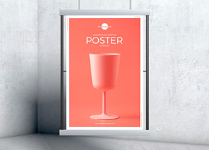 Free Advertising Display Poster Mockup poster 