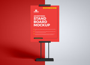 Free Advertising Stand Banner Mockup PSD advertising stand board kup 