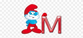 Free Alphabet, Smurf Alphabet, A-z, Png Graphics, Letter - Smurfs Papa Clipart