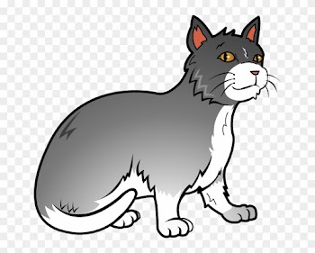 Free Art Clip Of Cat Clipart Image - Grey Cat Clip Art