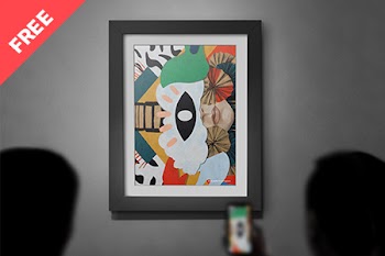 Free Art Gallery Poster Mockup free 