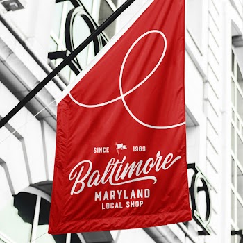 Free Asymmetrical Flag Mockup