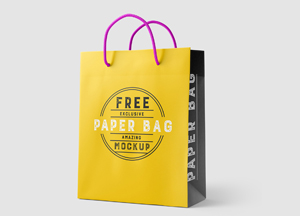 Free Beautiful Paper Shopping Bag MockUp Psd Template free paper bag mockup y9 ne rya 