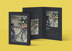 Free Bi-Fold Brochure MockUp For Designers about brochuse descriction 
