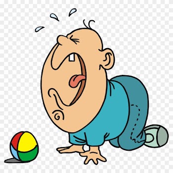 Free Big Cry Baby Cartoon Character Vector Clip Art - Baby Clip Art
