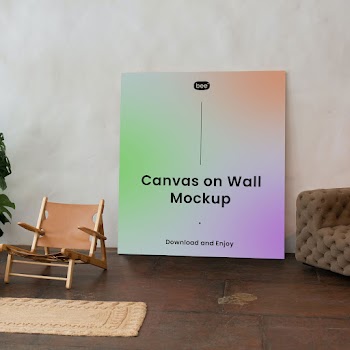 Free Big Square Canvas Mockup