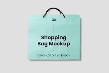 Free Big Square Shopping Bag Mockup