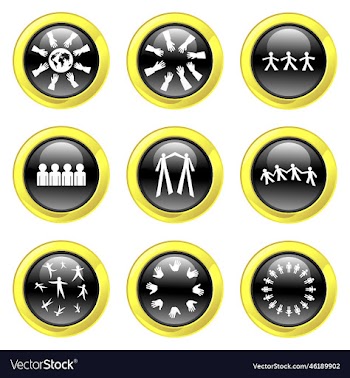 free black and gold glossy teamwork buttons