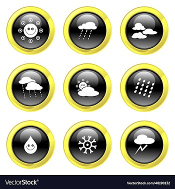 free black and gold glossy weather buttons