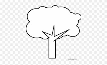 Free Black And White Oak Tree Clipart - Oak