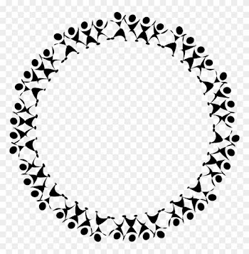 Free Black And White Quilt Clipart - Circle Vintage Frame Png
