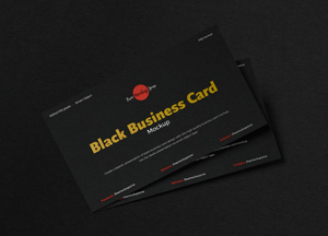 Free Black Business Card Mockup black business card mockup 