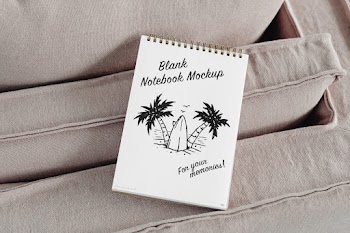 Free Blank Notebook Mockup