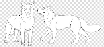Free Border Collie Line Art, two dogs standing illustration transparent background PNG clipart