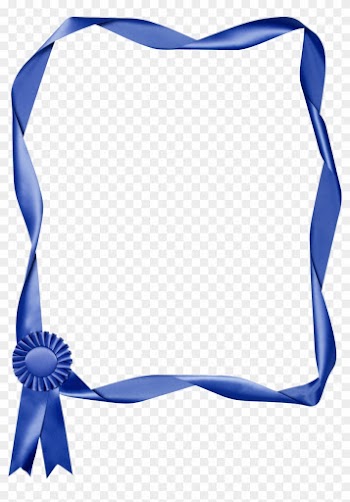 Free Borders And Border Clipart Print And Website Borders - Blue Borders And Frames With Ribbon