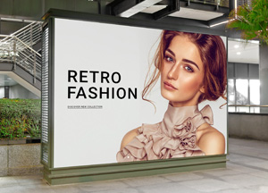 Free Brand Advertising Digital AD Mockup PSD retro fashion 