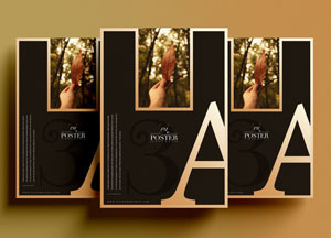 Free Brand Advertising Paper Poster Mockup pster ister 