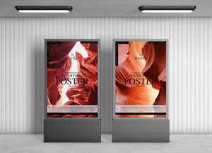 Free Brand Advertising Stands Poster Mockup poster poster 