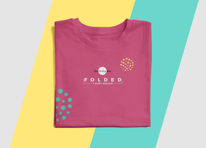 Free Brand Folded T-Shirt Mockup PSD 2018 folded 