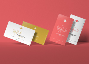Free Brand Stylish Business Card Mockup 