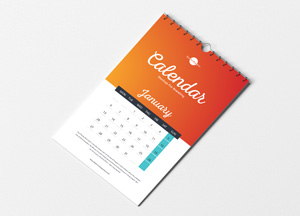 Free Branding Calendar Mockup calendar january 