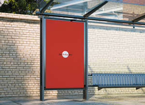 Free Bus Shelter Mockup For Outdoor Advertisement 