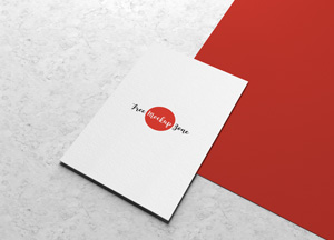 Free Business Card Mockup on Marbal Background 