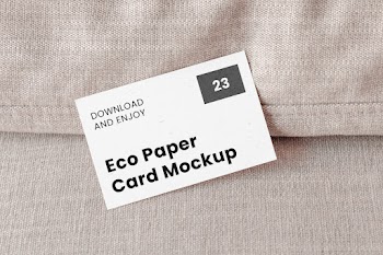 Free Business Card on Couch Mockup