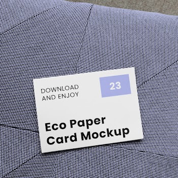 Free Business Card on Pillow Mockup
