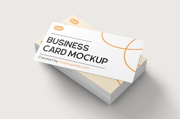 Free Business Card Stack Mockup