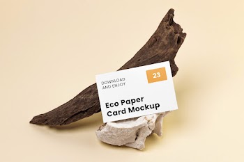 Free Business Card with Branch Mockup