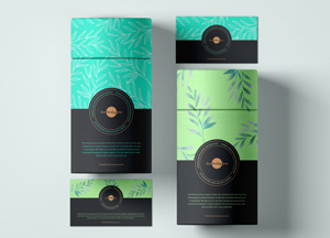 Free Business Cards With Paper Tube Box Mockup 