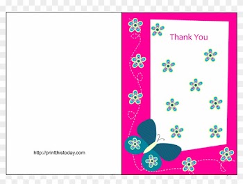 Free Butterfly Baby Shower Thank You Card Printable - Baby Shower
