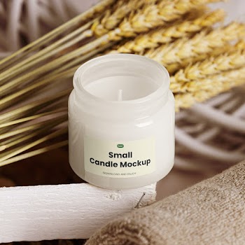 Free Candle with Cereal Mockup