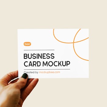 Free Card with Hand Mockup