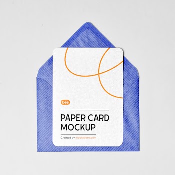 Free Card with Rounded Corners Mockup