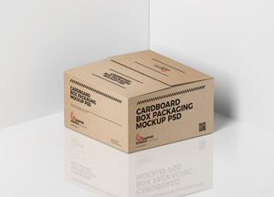 Free Cardboard Cargo Box Packaging Mockup cardboard box packaging mockup psd wocko bao oraoborad 