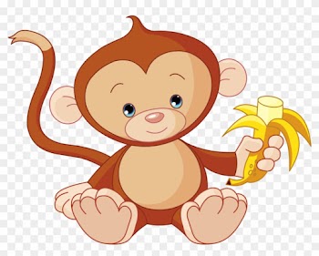 Free Cartoon Baby Girl Monkey Clip Art - Baby Monkey Clip Art
