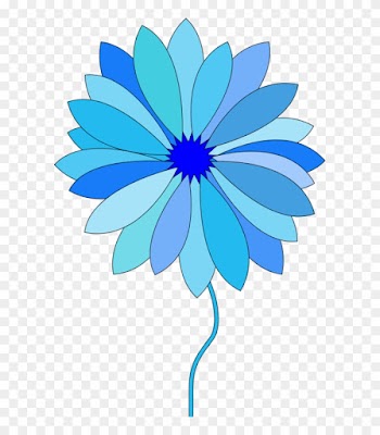 Free Cartoon Flower Pictures Free Clip Art Free Clip - Blue Cartoon Flowers