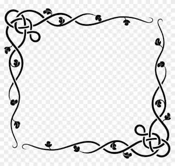 Free Celtic Vine Border Accent Clipart Illustration - Card Borders